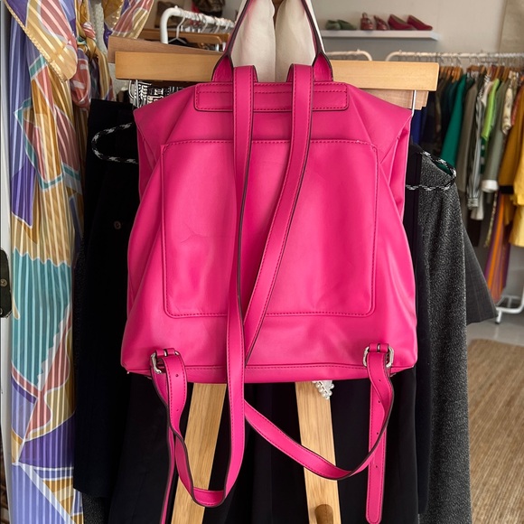 DKNY Pink Leather Backpack